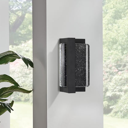 1-Light Matte Black not Motion Sensing LED Outdoor Hardwired Wall Lantern Sconce with No Bulbs Included