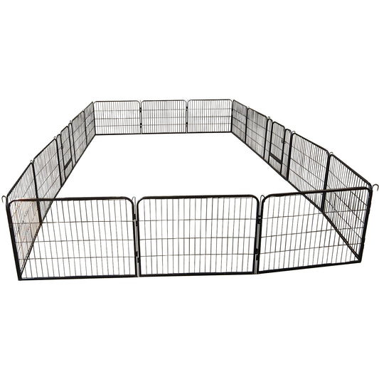 Portable Outdoor Folding 16-panel Heavy Duty Metal Pet Playpen