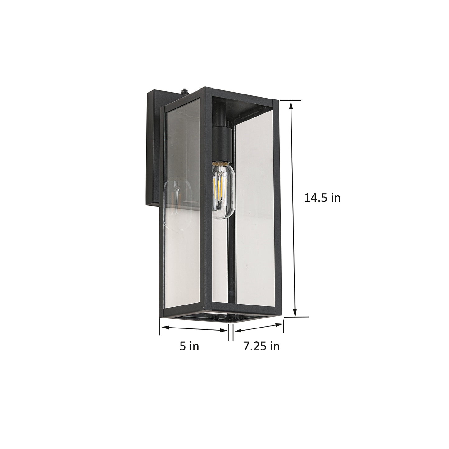 Dusk to Dawn Sensor Outdoor Wall Lantern Wall Sconce, Waterproof Outdoor Wall Lamps, Outdoor Wall Light, Matte Black