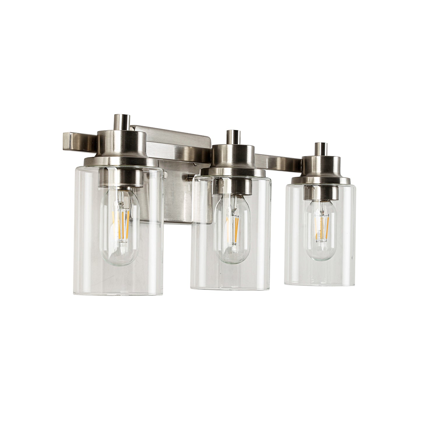 23-in 3-Light Brushed Nickel Led, Modern/Contemporary Vanity Light