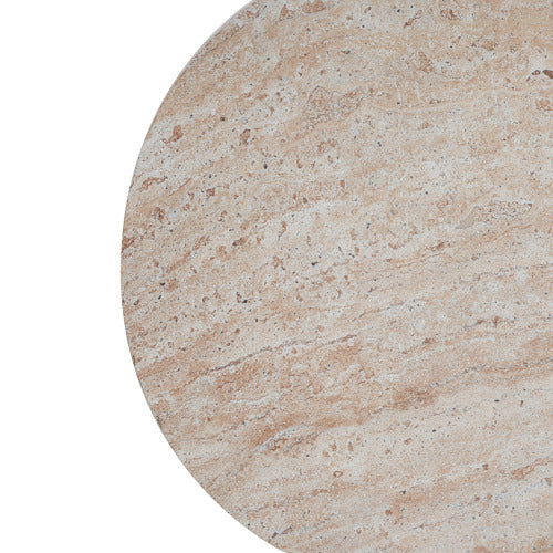 Outdoor/Indoor Lightweight Concrete Side Table,Travertine Finish