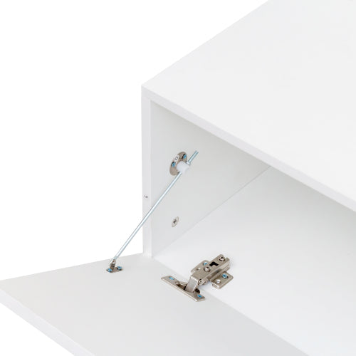 Wall Mount Floating Particle Board TV Stand Drop Down Cabinet Media Shelf For Living Room Bedroom