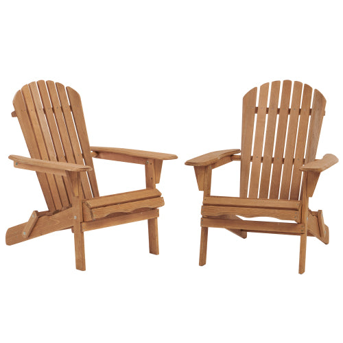 Outdoor Wooden Folding Chair Set of 2 with Pre-Assembled BackRest, Wood Patio Chair for Garden Backyard Porch Pool Deck Firepit