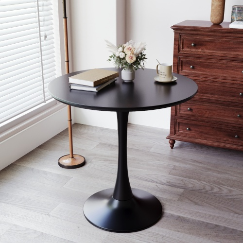 Modern Round Multi-use Table, Black