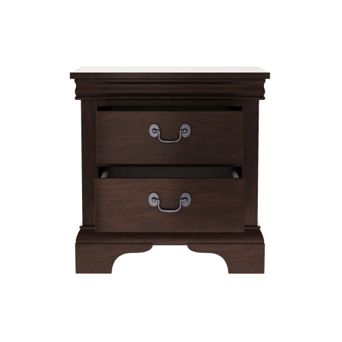 22inch x 16inch x 22.7inch Classic Wooden Nightstand-Cherry