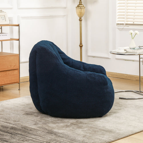 Tufted Faux Fur Memory Foam Bean Bag Chair with Armrests for Adults Kids Dorm Apartment Living Room