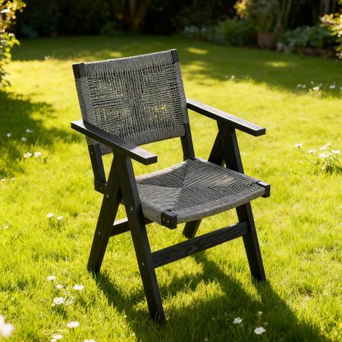 Lounge chair CHARCOAL GREY color, suitable for all seasons: Outdoor lounge chair