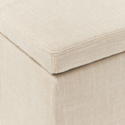 Upholstered Storage Ottoman, Solid Wooden Legs (old sku 57742.00LBE)