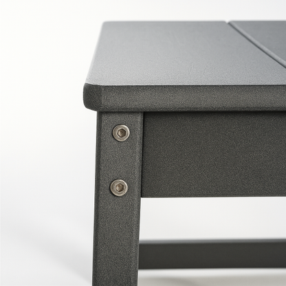 2-Pack Grey HDPE outdoor & garden backres Modernist Designt chairs