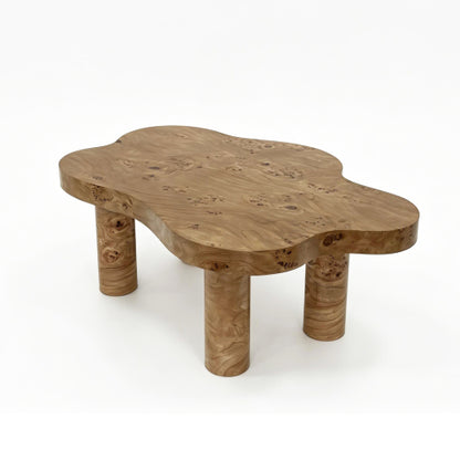 40inch  Burl Wood Cloud Coffee Table, Natural