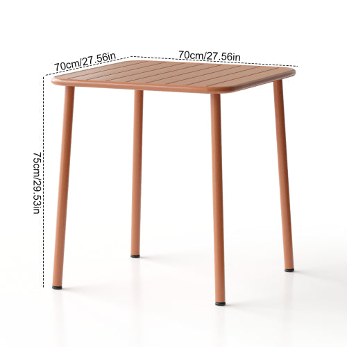 Sera square table outdoor (red)courtyard table villa open air dining table waterproof table retro American modern simple balcony table coffee table