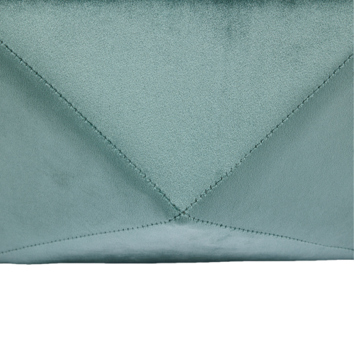 34 inch Green Polygon Velvet Storage Ottoman, Diamond Tufted Upholstered Footrest for Living Room & Bedroom Storage