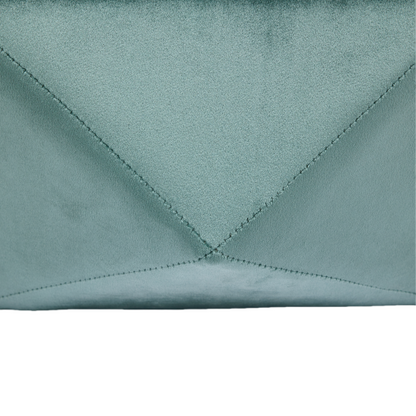 34 inch Green Polygon Velvet Storage Ottoman, Diamond Tufted Upholstered Footrest for Living Room & Bedroom Storage