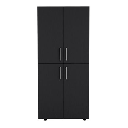 Armoire in melamine with 2 doors , 4 shelves and 2 clothes hanging bar