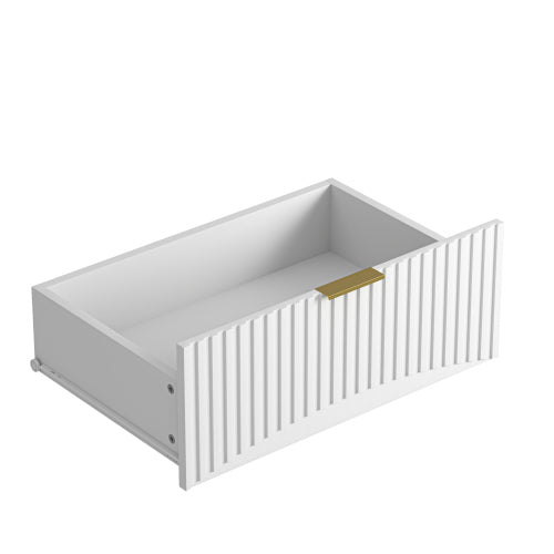 Modern 8 Drawers Dresser Chests for Bedroom,47.2" Wide Wood Chest of Drawers with Gold Metal Handle,Drawer Organizer for Bedroom,Living Room,Hallway and Entryway,White