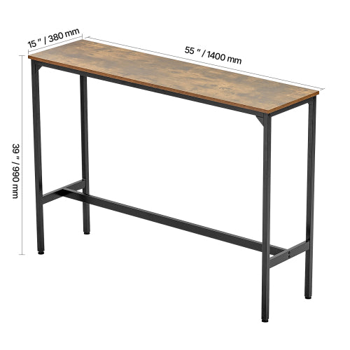Bar Table Height Pub Table Cocktail Coffee Counter Kitchen Dining 55x15x39 in