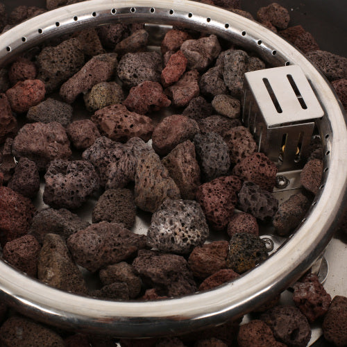 Outdoor 31" WPC Base Square Propane Fire Pit - 40,000 BTU, Brown