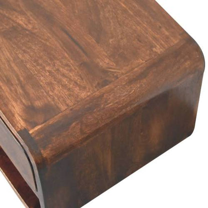 California Walnut Wall-Mounted Nightstand