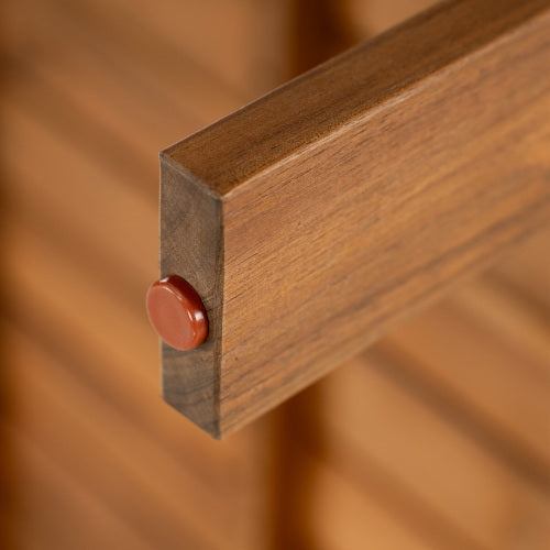 Patio Accent Chair 27.6" Wood Chair Outdoor Lounge Chair for Patios, Gardens, or Balcony, Teak Finish  White Cushion