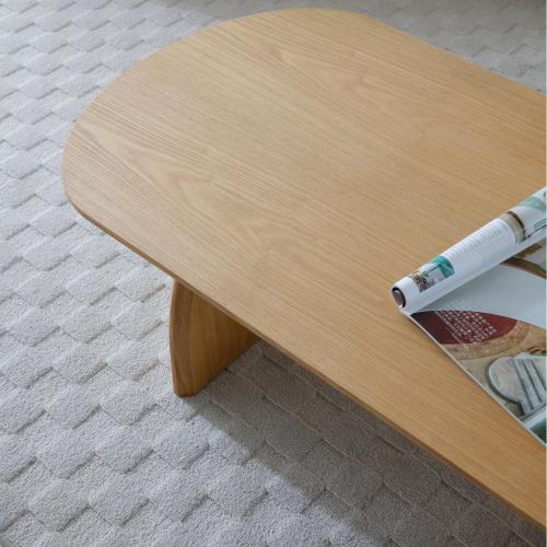 47.24inch  Oval Wood Veneer Coffee Table