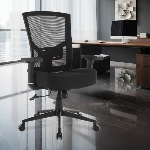 Big and Tall Office Chair 600lbs with Lumbar Support for Eight Hour Daily Work Ergonomic Mesh Desk Chair Widen 3D Cushion for Reading, Gaming