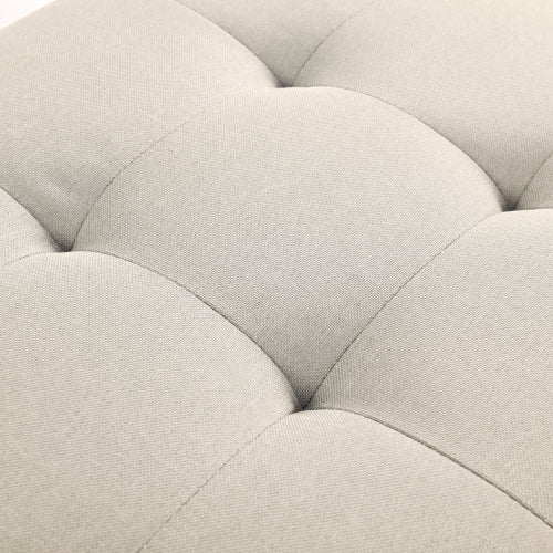 36.61 inch Linen Storage Ottoman Bench with Safety Hinge, Beige