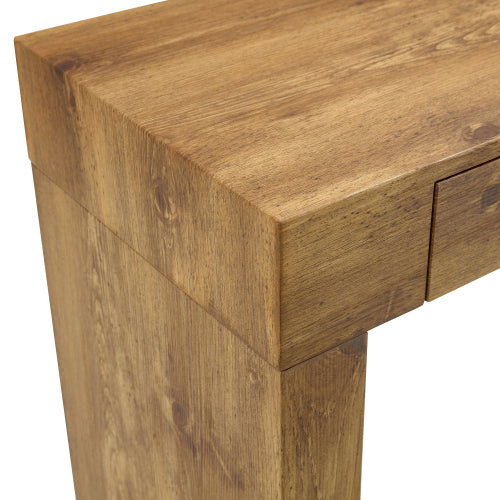 Elegant Natural Wood Grain Bar Table-50 Inches Long, a Practical Choice for Modern Homes.Wood Grain Texture Sticker,Equipped With Two Drawers.Serving As A Bar Table Or A Desk.