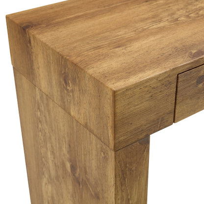 Elegant Natural Wood Grain Bar Table-50 Inches Long, a Practical Choice for Modern Homes.Wood Grain Texture Sticker,Equipped With Two Drawers.Serving As A Bar Table Or A Desk.