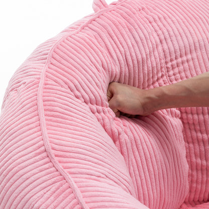 Large Corduroy Adult Bean-Bag Sofa Chair w/Armrests Filler-Included 39.4 inch x33.5 inch x31.5 inch  for Bedroom Living-Room Game-Room