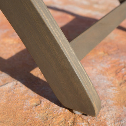 Outdoor Acacia Wood Folding Dining Chair (Set of 2),Grey