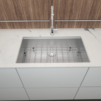 30" Undermount Kitchen Sink - 30*19*9 inch Kitchen Sink Undermount Single Bowl 16 Gauge Stainless Steel Ledge Workstation Kitchen Sinks