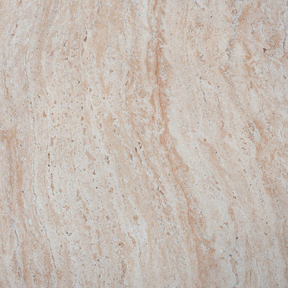 Outdoor/Indoor Lightweight Concrete Side Table,Oval Travertine Finish Accent Table