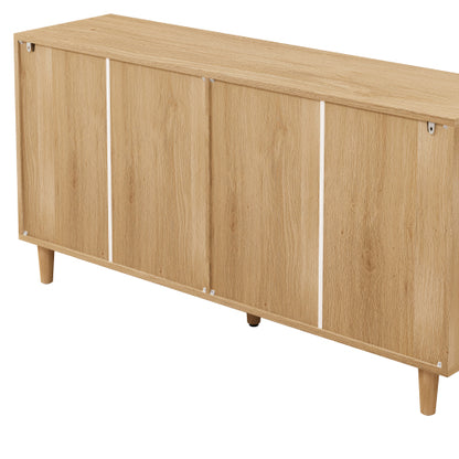 Natural Tone 6-Drawer Rattan Storage Cabinet Anti-Tipping Design Household Bedroom Living Room Multi-Functional Drawer Chest