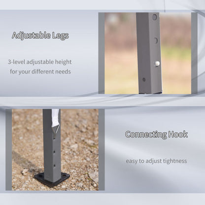 Outsunny 10' x 19.2' Pop Up Canopy Tent, Heavy Duty Tent for Parties, Outdoor Instant Gazebo Sun Shade Shelter with Carry Bag for Catering, Events, Wedding, Backyard BBQ, White