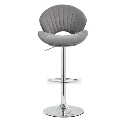 Bar Stools Set of 2 - Adjustable Barstools with Back and Footrest, Counter Height Bar Chairs for Kitchen, Pub -Grey