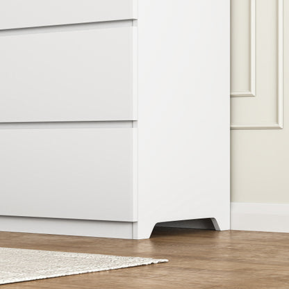 8 Drawers Dresser for Bedroom, Wood Bedroom Dresser Modern Drawer Chest, 8 Chest of Drawer, Tall Dresser for Closet, Dressers Organizer for Living Room, Closet, White