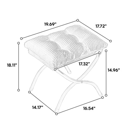 Lazy Chair with Ottoman, Modern Lounge Accent Chair with Armrests and a Side Pocket