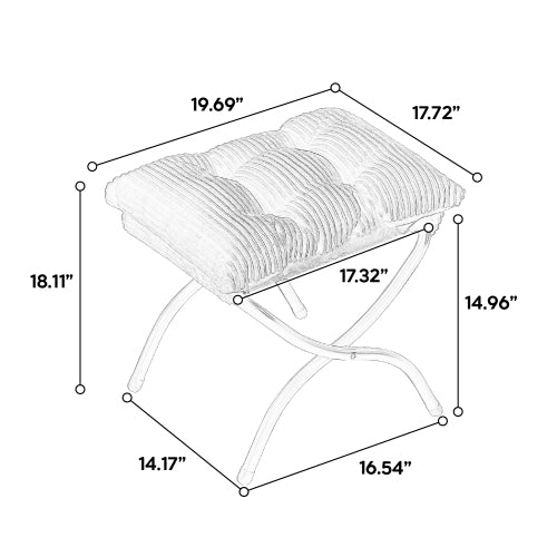 Lazy Chair with Ottoman, Modern Lounge Accent Chair with Armrests and a Side Pocket