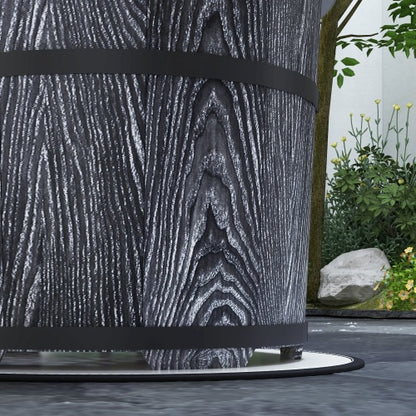 Outsunny Smokeless Fire Pit with Fireproof Mat, 20" Barrel Style Portable Wood Burning Firepit