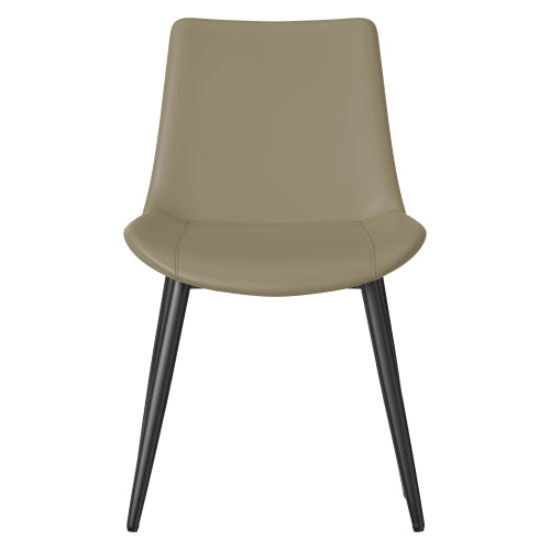 PU Leather Dining Chairs with Adjustable Feet, Set of 4, Camel