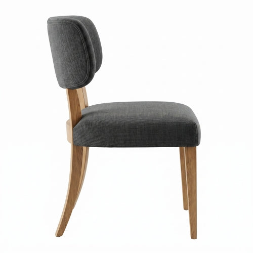 Wooden Dining Chairs Set of 2, Modern Fabric Upholstered Dining Room Chair Kitchen Chairs, Farmhouse Dinner Chair for Kitchen Dining Room