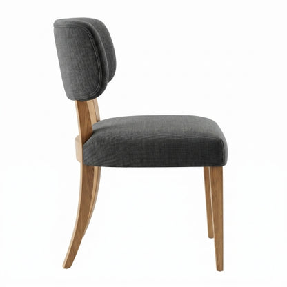 Wooden Dining Chairs Set of 2, Modern Fabric Upholstered Dining Room Chair Kitchen Chairs, Farmhouse Dinner Chair for Kitchen Dining Room