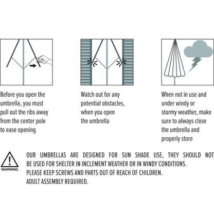 10 x 6.5ft Rectangular Patio Umbrella Outdoor Market Umbrellas with Crank and Push Button Tilt for Garden Swimming Pool Market