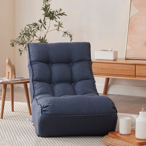 Japanese-Style 4-Position Adjustable Floor Lazy Recliner Sofa Chair