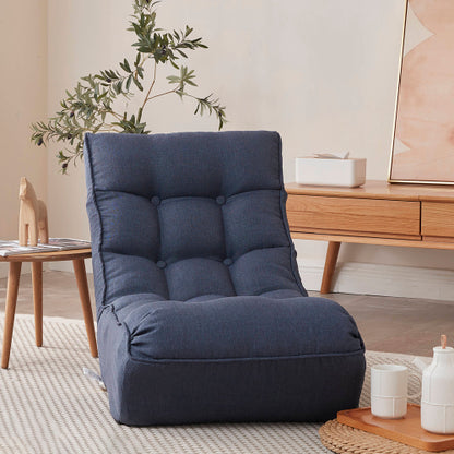 Japanese-Style 4-Position Adjustable Floor Lazy Recliner Sofa Chair