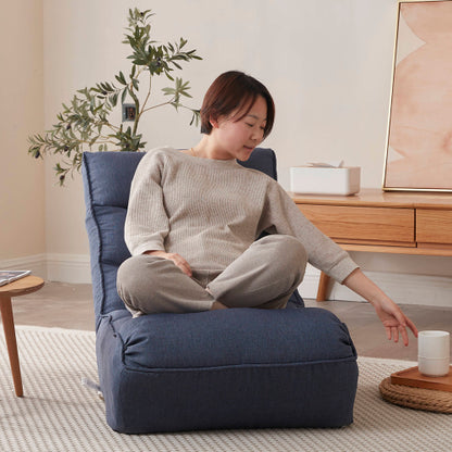 Japanese-Style 4-Position Adjustable Floor Lazy Recliner Sofa Chair
