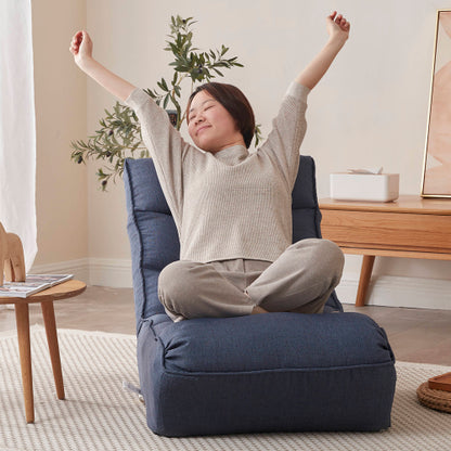 Japanese-Style 4-Position Adjustable Floor Lazy Recliner Sofa Chair