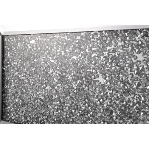 W 46" X D 12.6 X H 41"Acrylic diamond mirror fireplace cabinet, TV fireplace cabinet