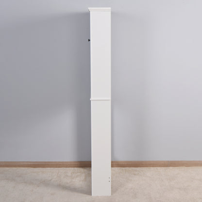 Bathroom Wooden Storage Cabinet Over-The-Toilet Space Saver with a Adjustable Shelf 23.62x7.72x67.32 inch