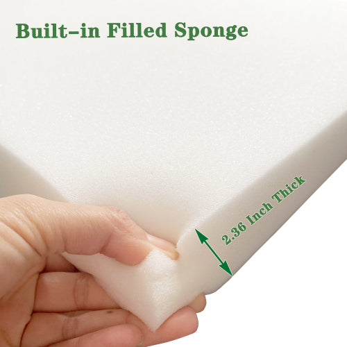 2PCS Set Outdoor Lounge Chair Cushion Replacement Patio Funiture Seat Cushion Chaise Lounge Cushion-lake blue